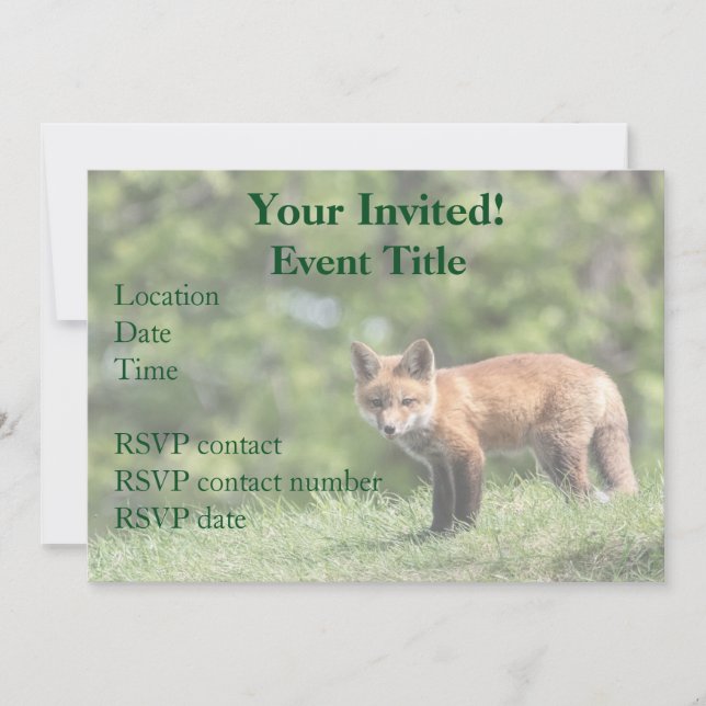 Invitation Trousse Red Fox (Devant)