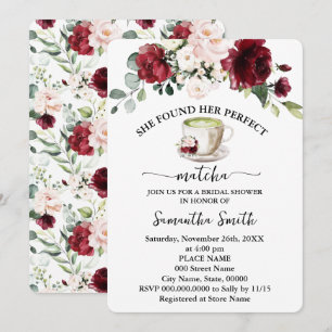 Invitation Trouvé Sa Fête des mariées Parfaite Matcha Marsala