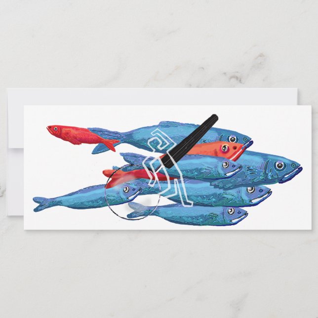 Invitation Trouver la partie mystère de crime des harengs rou (Devant)