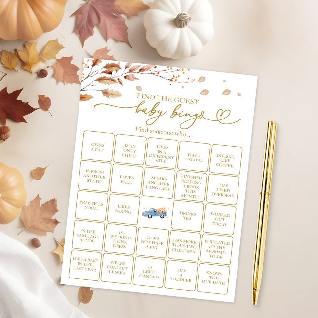 Invitation Trouvez Le Jeu De Bingo Bébé Invité (Créateur téléchargé)