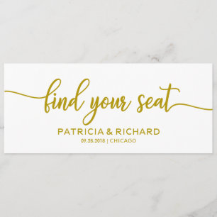 Invitation Trouvez votre siège Mariage Titre du tableau de bo