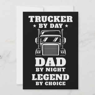 Invitation Trucker et papa - Héros sur la route et à la maiso