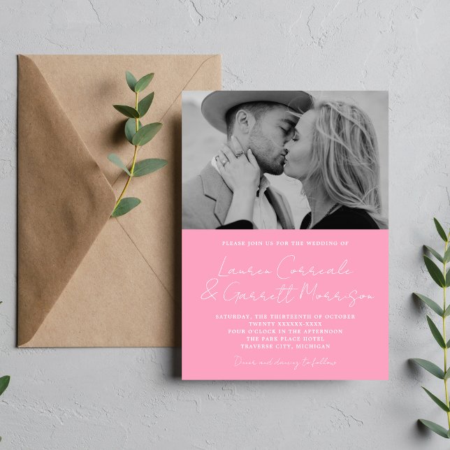 Invitation True Simplicity 3 Modern Ballet Mariage photo (Créateur téléchargé)