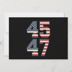 Invitation Trump 2024 Président 45 47 Amérique USA Vintage