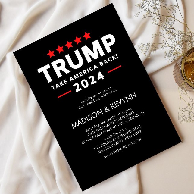 Invitation Trump 2024 Reprendre l'Amérique Mariage des électi (Créateur téléchargé)