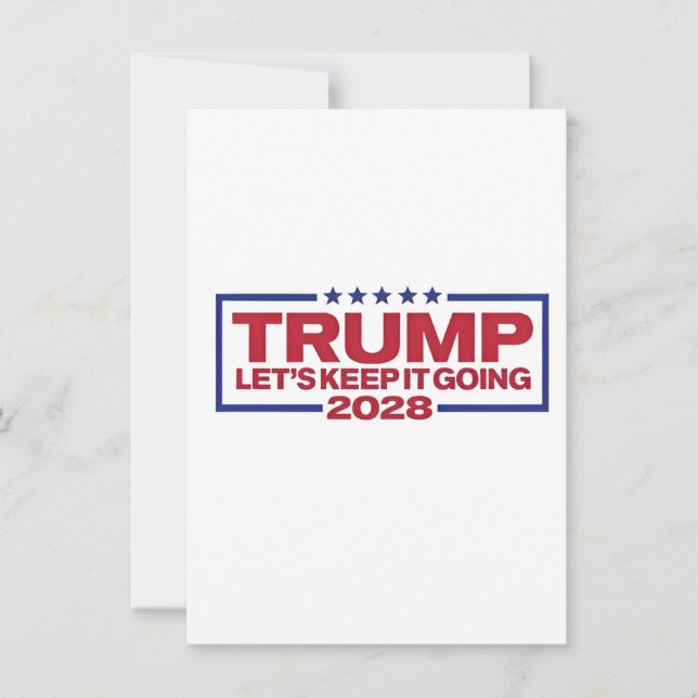 Invitation Trump 2028 : Continuons (Devant)