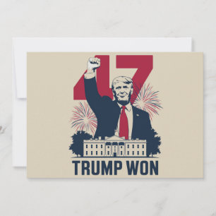 Invitation Trump a encore gagné élection 2024 président 47e 