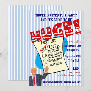Invitation Trump célèbre votre énorme fête de la première éta