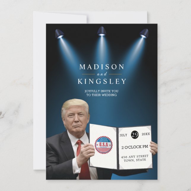 Invitation Trump le plus grand Mariage patriote 💍 (Devant)