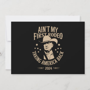Invitation Trump n'est pas mon premier cowboy américain de ro