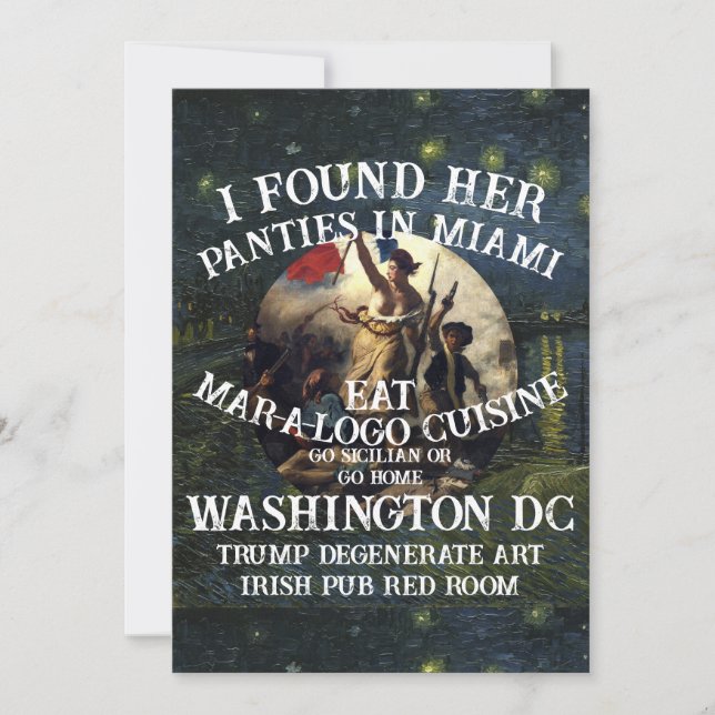 Invitation Trump Panties Miami Catholic Church White (Devant)