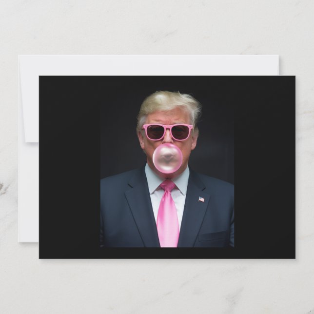 Invitation Trump Pink Bubble Gum Président 47 USA (Devant)