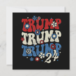 Invitation Trump Trump Trump 2024 Rétro