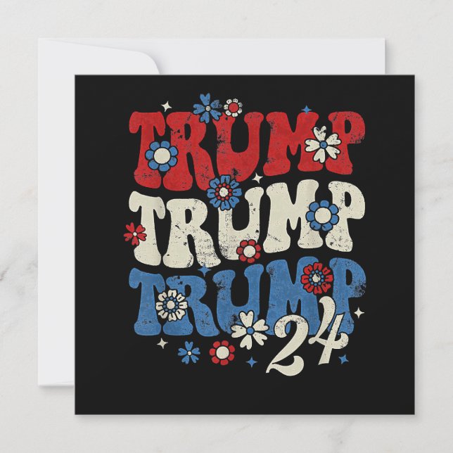Invitation Trump Trump Trump 2024 Rétro  (Devant)
