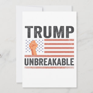 Invitation Trump : un président Trump indestructible, le drap