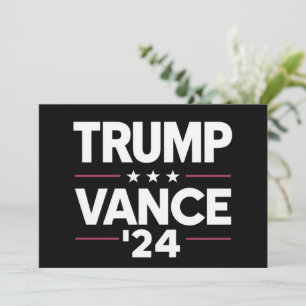 Invitation Trump Vance 2024 Pour Président VP USA Election