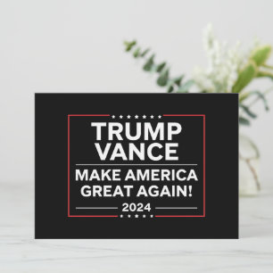 Invitation Trump Vance 2024 Président JD Vance Vice MAGA