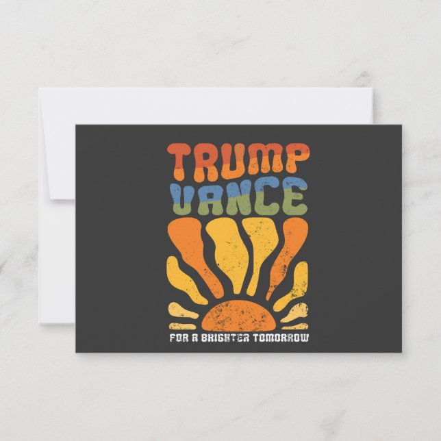 Invitation Trump Vance pour un avenir meilleur Retro Boho (Devant)