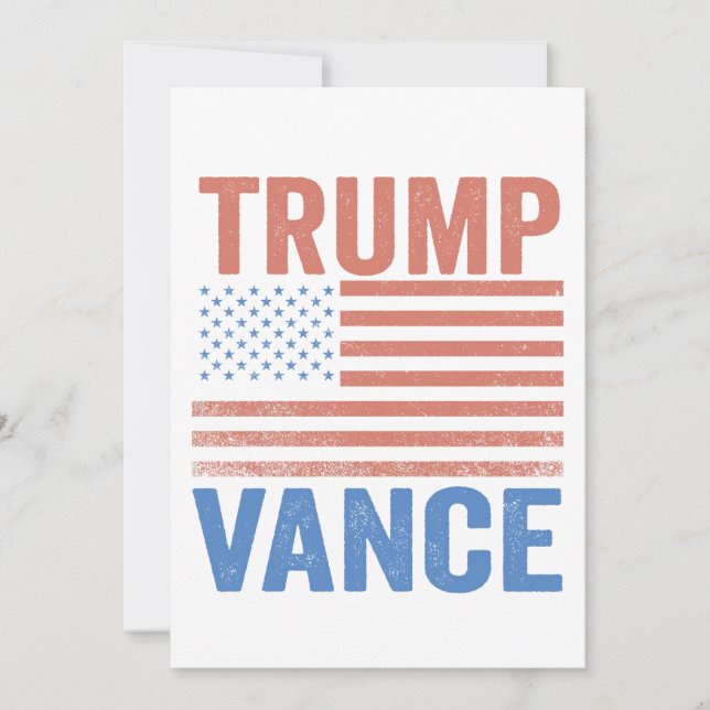 Invitation Trump Vice-président Vance American Election Flag (Devant)