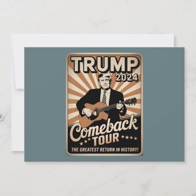 Invitation TRUMP vintage 2024 Rocks COMEBACK TOUR (Devant)