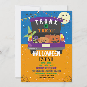 Invitation Trunk Event Halloween Car Party
