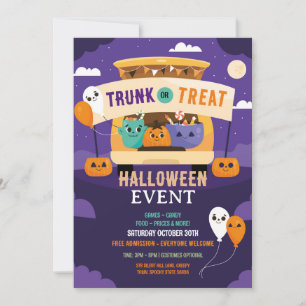 Invitation Trunk Event Halloween Car Party