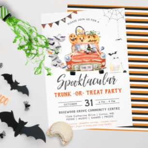Invitation Trunk Or Treat   Fête Prénatale Halloween