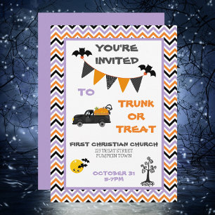 Invitation Trunk ou traiter la fête d'Halloween