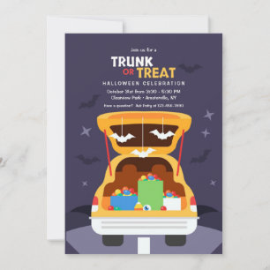 Invitation Trunk Ou Traiter La Partie Halloween