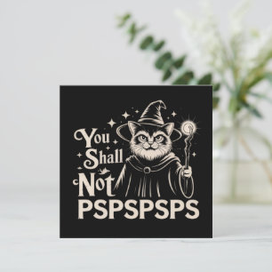 Invitation Tu ne PSPSPSPS Chaton Drôle Magicien Papa 