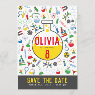 Invitation Tube à essai de science neutre en matière de genre