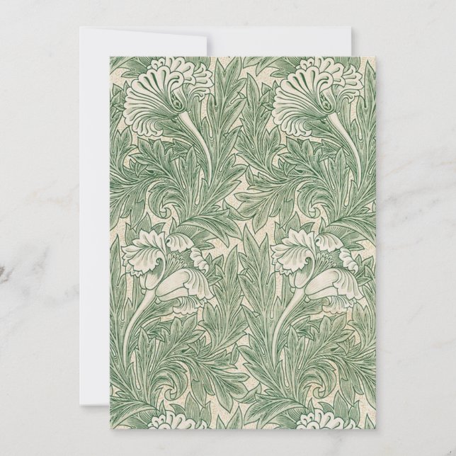 Invitation Tulip Motif (1875) Par William Morris (Devant)