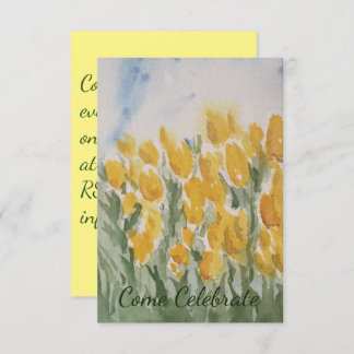Invitation Tulipe jaune
