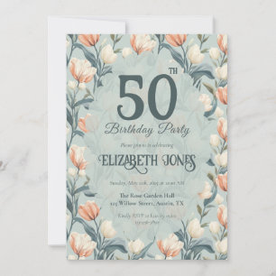 Invitation Tulipe Thème Botanique Inspiré Anniversaire Person