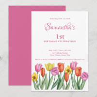 Tulipes Aquarelle 1er Anniversaire