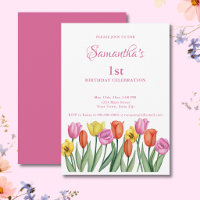 Tulipes Aquarelle 1er Anniversaire