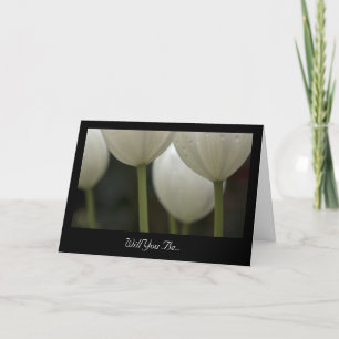 Invitation Tulipes Blanches Serez-Vous Ma Femme D'Accueil