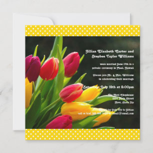 Invitation Tulipes Colorées Photo - Annonce de Mariage 5x5