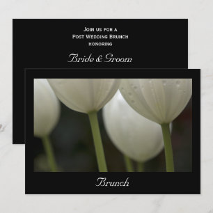 Invitation Tulipes de jardin blanches brunch de printemps apr