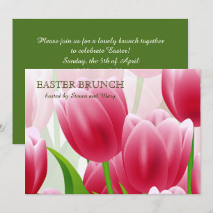Invitation Tulipes de printemps sur mesure Brunch de Pâques