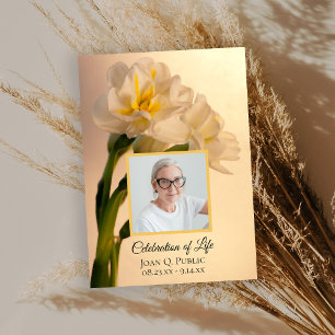 Invitation Tulipes Doubles Blanches Célébration printanière d
