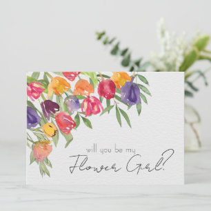 Invitation Tulipes lumineuses et proposition de fille de fleu