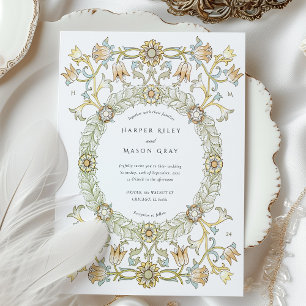 Invitation Tulipes victoriennes William Morris Mariage