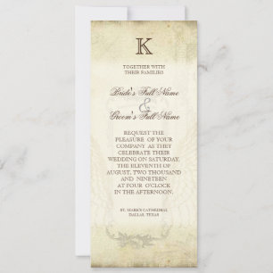 Invitation Tulipes vintages Angel ailes tourbillon Thé taché