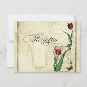 Invitation Tulipes vintages Angel Wings Tea Tiré Réception