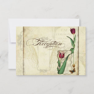 Invitation Tulipes vintages Angel Wings Tea Tiré Réception