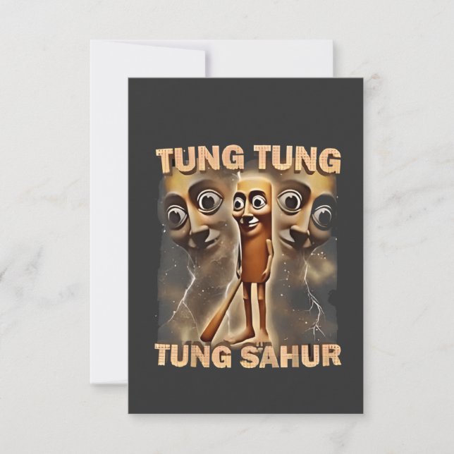 Invitation Tung tung sahur Brainrot Meme (Devant)