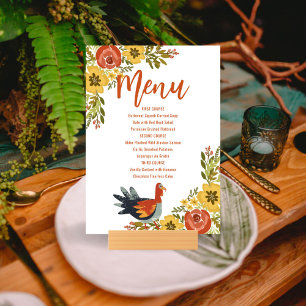 Invitation Turquie dans le menu Jardin Thanksgiving