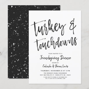Invitation Turquie et Touchdowns Fête de l'Amabilité