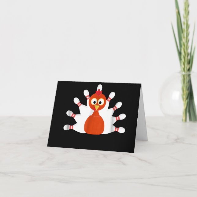 Invitation turquie sportive et bowling - action de grâces (Devant)